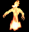 waving flame person
